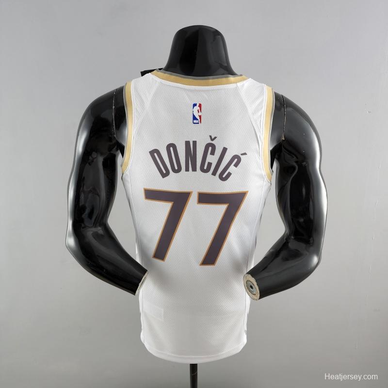 2020 Dallas Mavericks DONCIC#77 City Edition White NBA Jersey