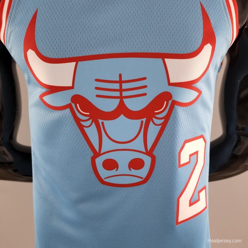 Chicago Bulls BALL#2 Blue NBA Jersey