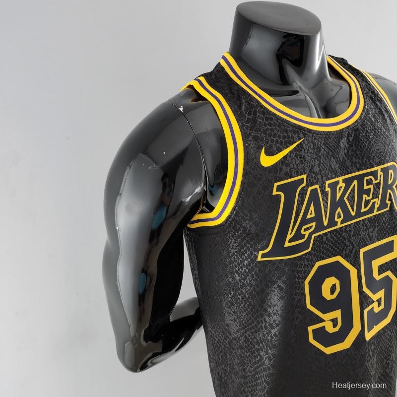 TOSCANO#95 Los Angeles Lakers Black NBA Jersey