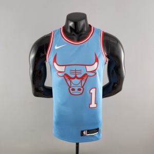 Chicago Bulls ROSE#1 Blue NBA Jersey