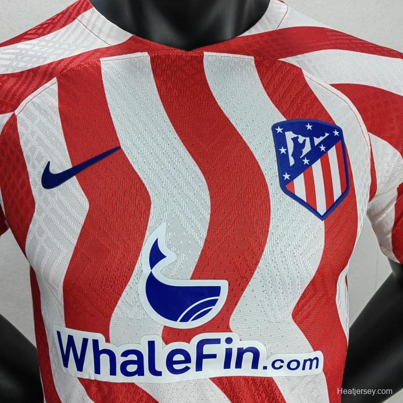 Player Version 22/23 Atletico Madrid Home Soccer Jersey