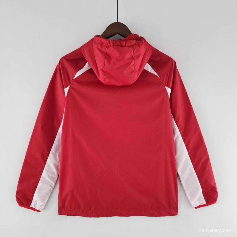 2022 SC Internacional Windbreaker Red And White