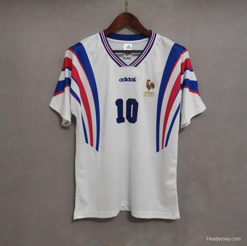 Retro 1996 France Away Soccer Jersey