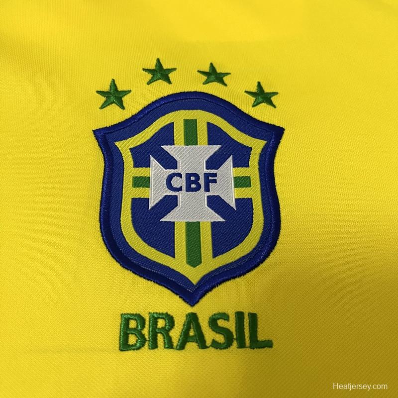 Retro 1997 Brazil Home Soccer Jersey