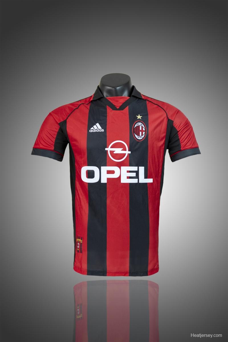 RETRO 98/00 AC Milan Home Soccer Jersey