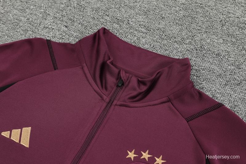 2022 Germany Wine Half Zipper Tracksuit