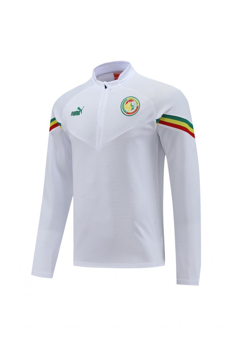 2022 Senegal White Half Zipper Tracksuit