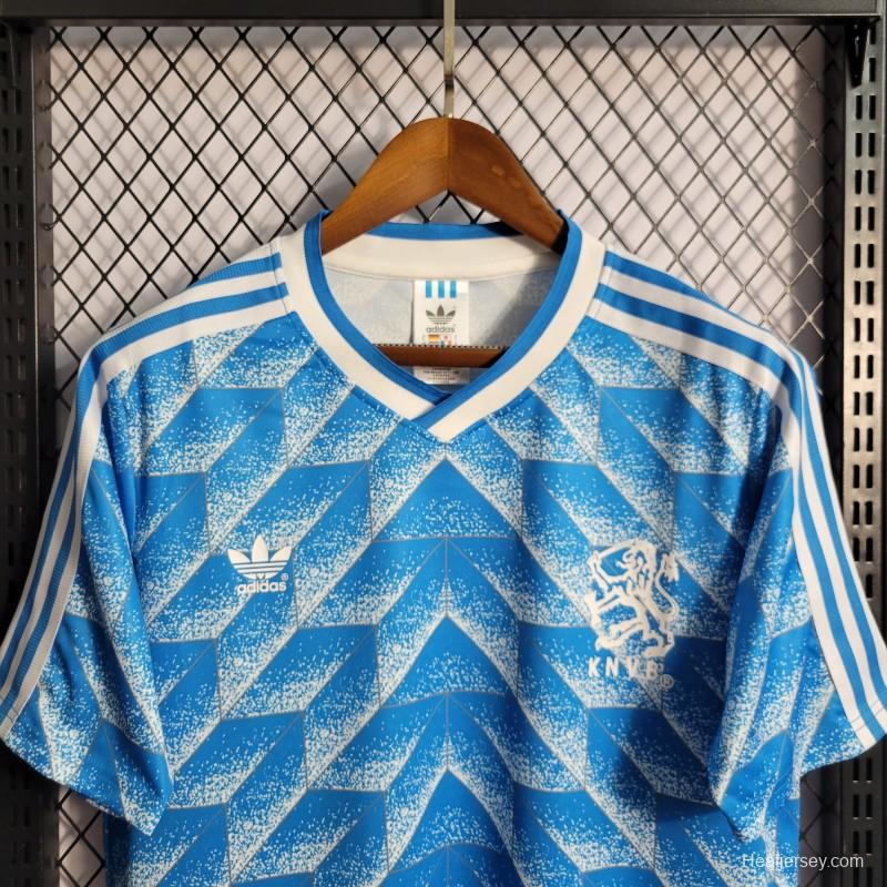 Retro 1988 Netherlands Away Blue Jersey