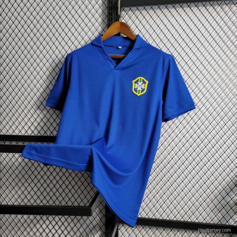 Retro 57-62 Brazil Away Blue Jersey