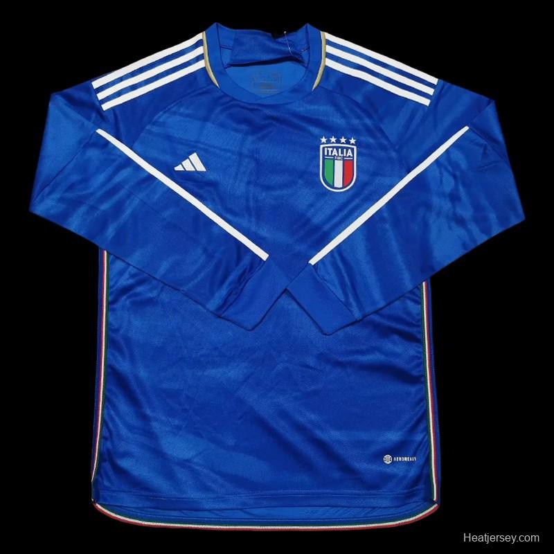 2023 Italy Home Long Sleeve Jersey