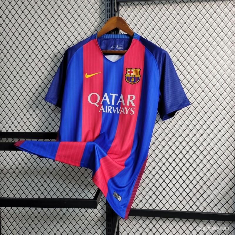 Retro 16-17 Barcelona Home Soccer Jersey