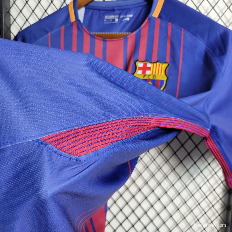 Retro 17-18 Barcelona Home Soccer Jersey