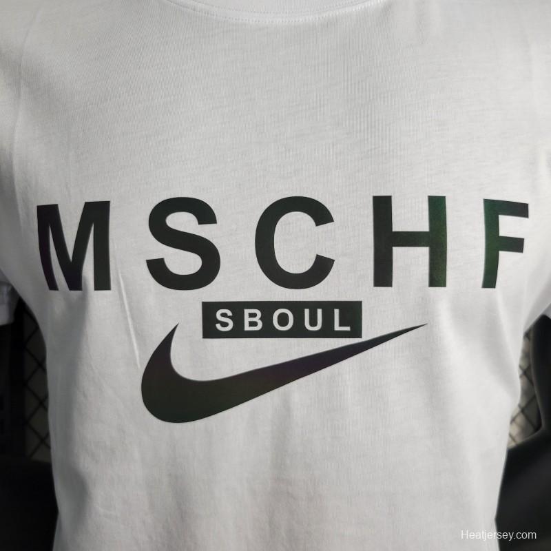 2023 NIKE White T-shirts With MSCHF