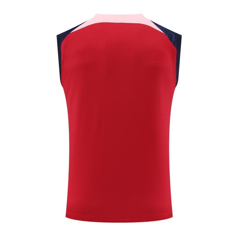 23-24 Atletico Madrid Red Black Vest Jersey+Shorts