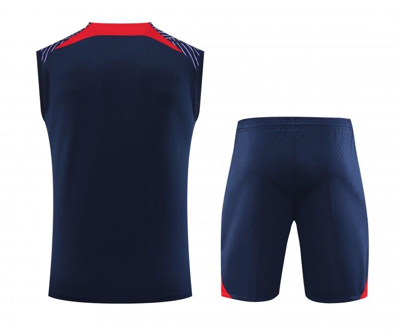 23-24 PSG Navy Vest Jersey+Shorts