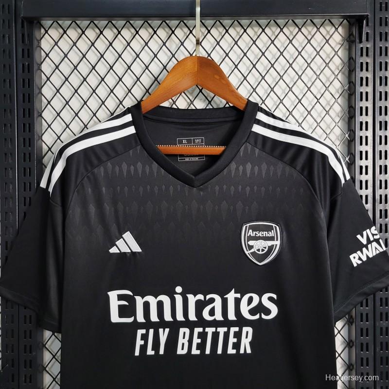 23-24 Arsenal Black Goalkeeper Jersey