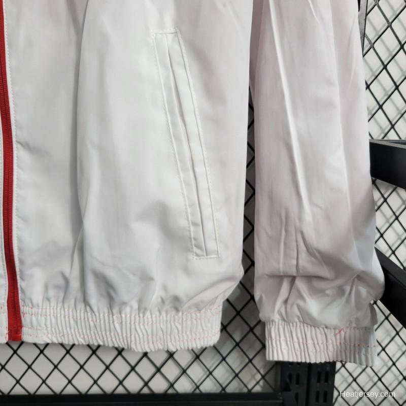 23-24 Sao Paulo Reversible White Red Windbreaker