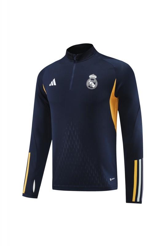 23/24 Real Madrid Navy Half Zipper Jacket+Pants