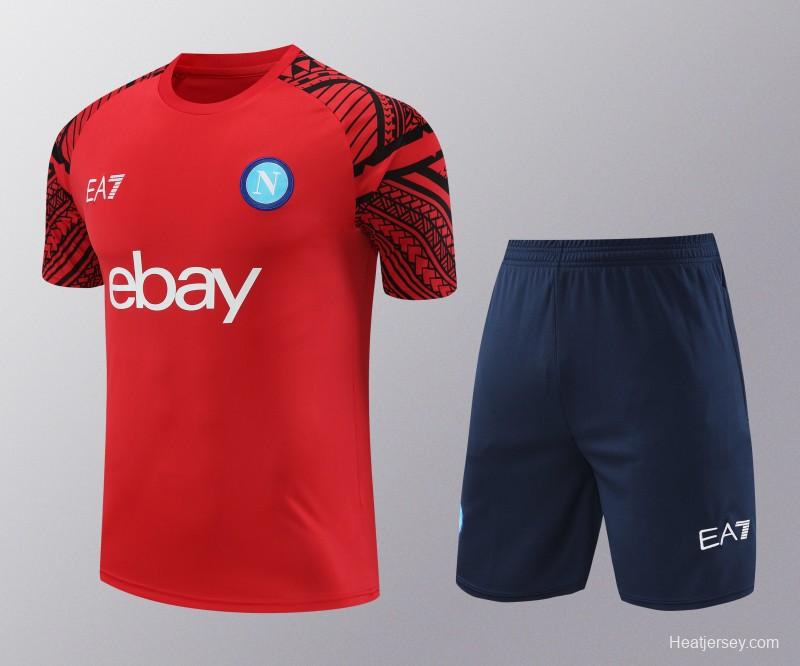 23/24 Napoli Red Short Sleeve Jeresy+Shorts