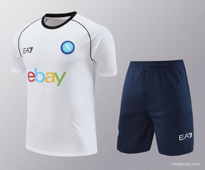 23/24 Napoli White Short Sleeve Jeresy+Shorts