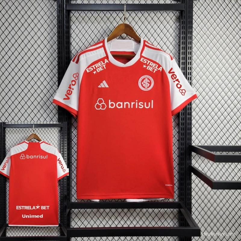 24/25 SC Internacional Home Jersey With Full Sponsors