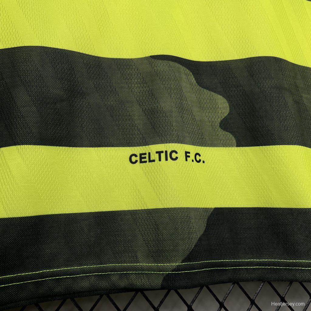 Retro 96/97 Celtic Away Yellow/Black Jersey