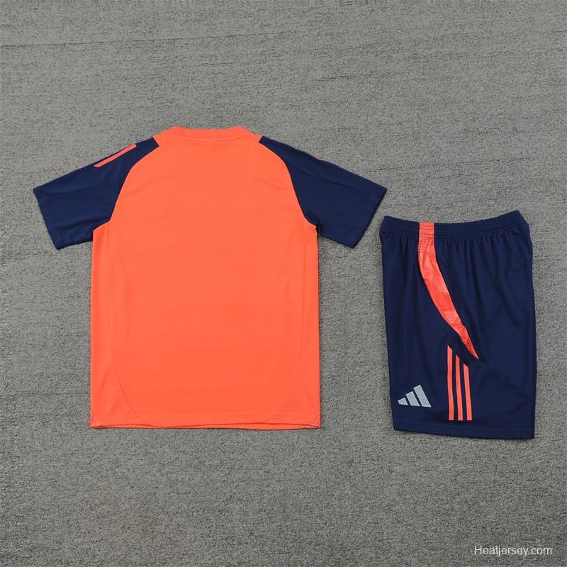 24/25 Manchester United Orange Short Sleeve Jersey+Shorts