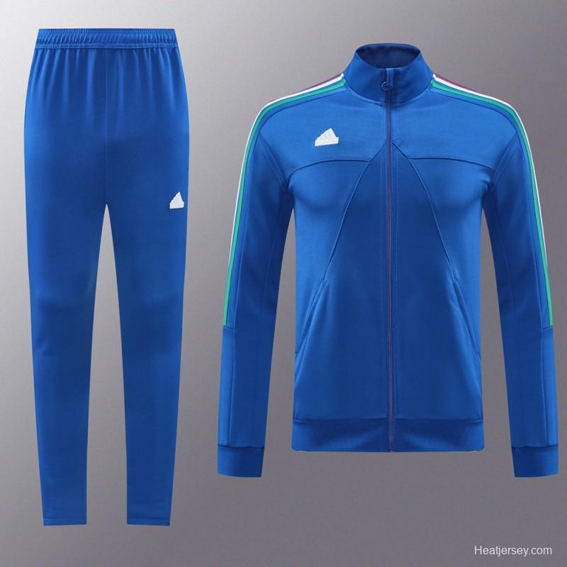 2024 Adidas Blue Full Zipper Jacket +Long Pants