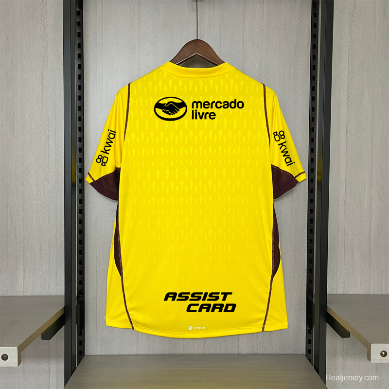 24/25 Flamengo Limited Edition Goalkeeper Yellow With All Sponsors