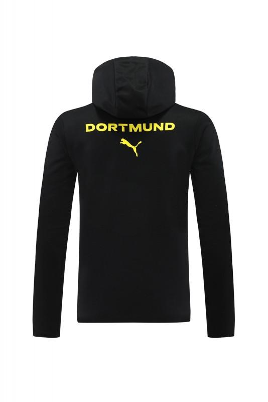 24/25 Borussia Dortmund Black Hoodie Full Zipper Jacket +Long Pants