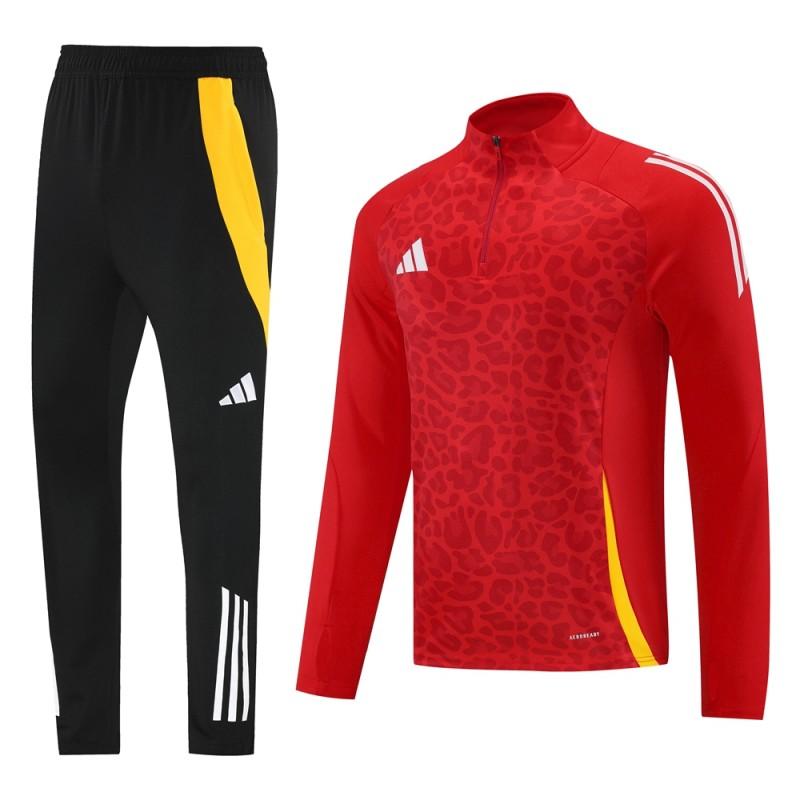 2024 Adidas Red Half Zipper Jacket+Long Pants