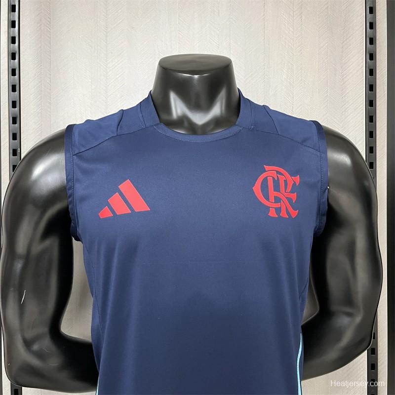 25/26 Flamengo Training Jersey Wear Dark Blue Vest Jersey