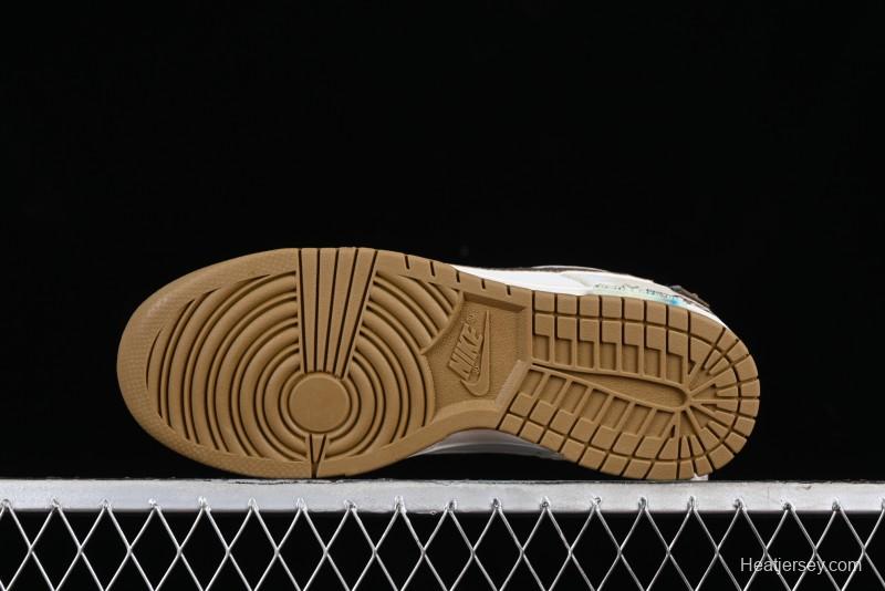 Nike Dunk Low Panda Prank Sail Era Sails Tan Brown SB Strap Low-Top Casual Skate Shoes - FV3629-371