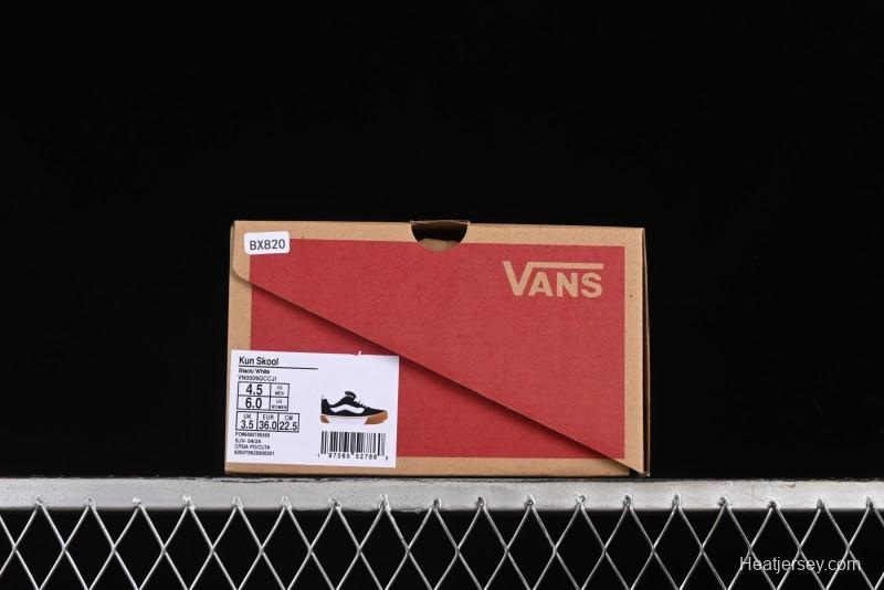 Vans Knu Skool Low Top Retro Casual Vulcanized Skate Shoes with Chunky Tongue - VN0009QCCJI