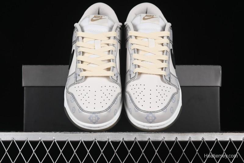 Nike Dunk Low Retro Casual Sneakers with Ancient Tang Print Design - FJ4188-001