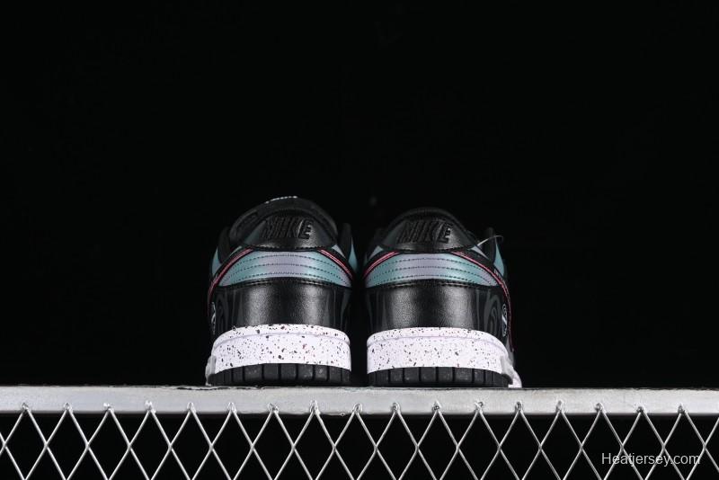 Nike Dunk Low Panda Prank Universe Exploration - Black Purple SB Strap Low Top Casual Skate Shoes - DV0831-002