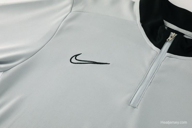 2025 Nike Grey Full Hoodie Zipper Jacket +Long Pants