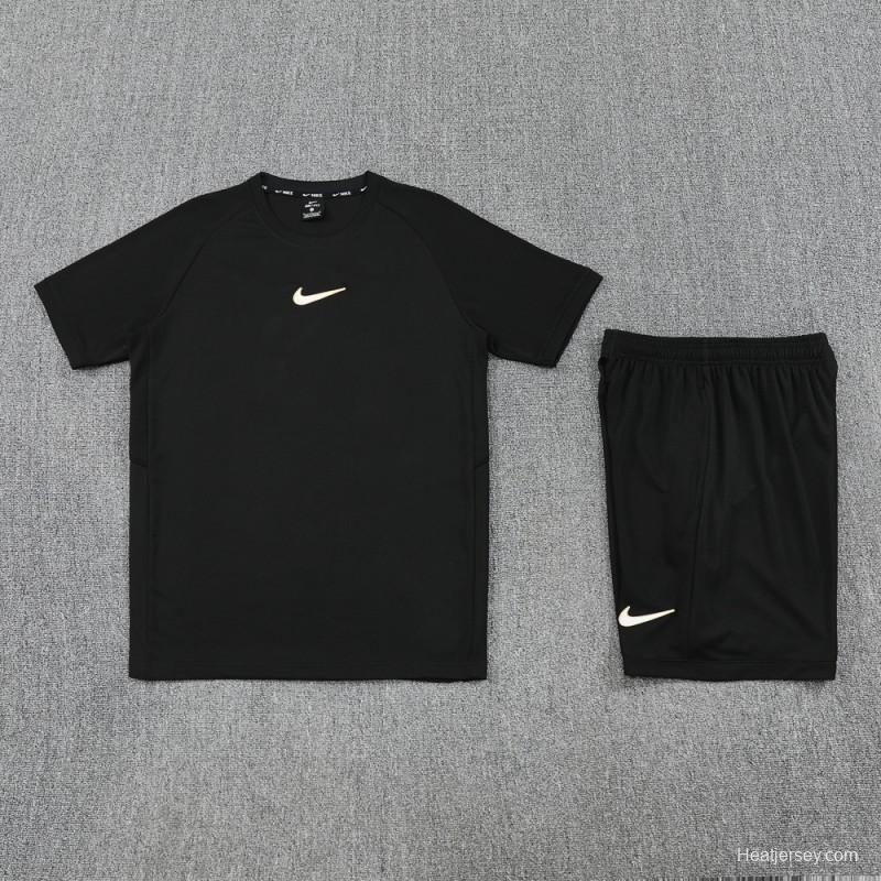 25/26 Nike Black Short Sleeve Jersey+Shorts