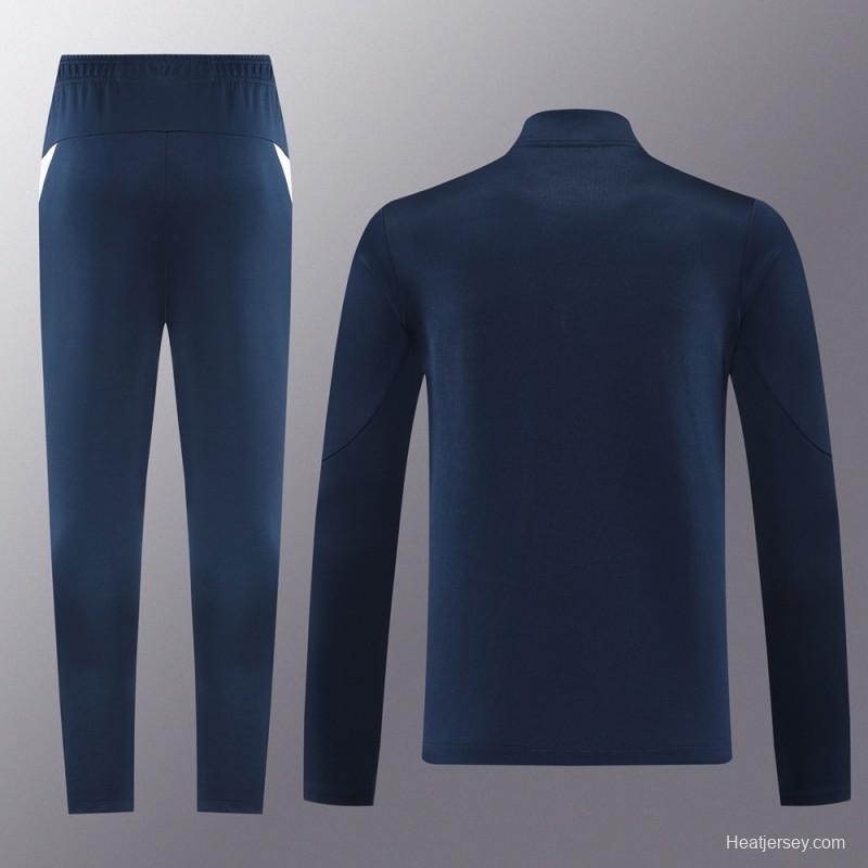 2025 Portugal Navy Full Zipper Jacket +Long Pants