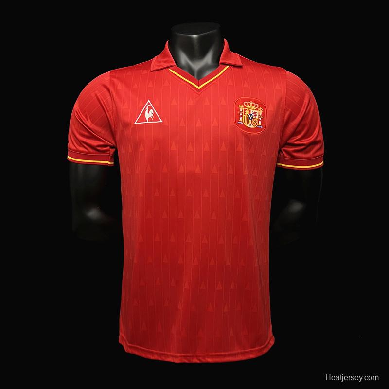 Retro 1988-91 Spain Home  Jersey