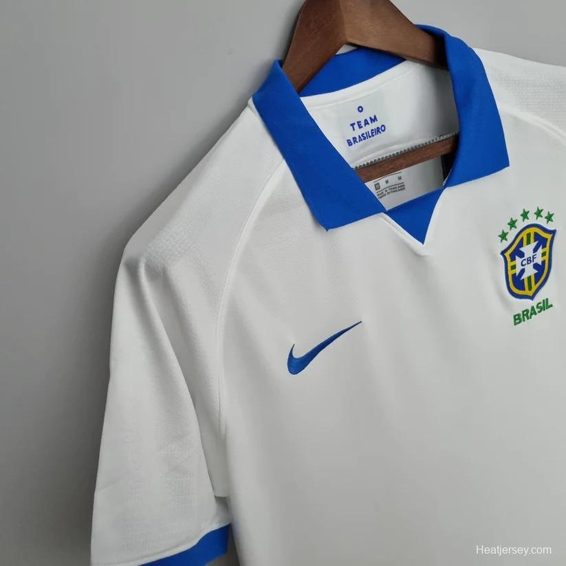 Retro 2019 Brazil Away White Jersey