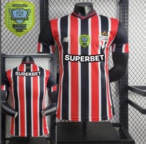 Player Version 2024/25 Sao Paulo Away Jersey  + All Sponsored and Chest Patch