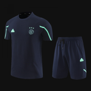 23/24 Ajax Navy Cotton Short Sleeve Jersey+Shorts