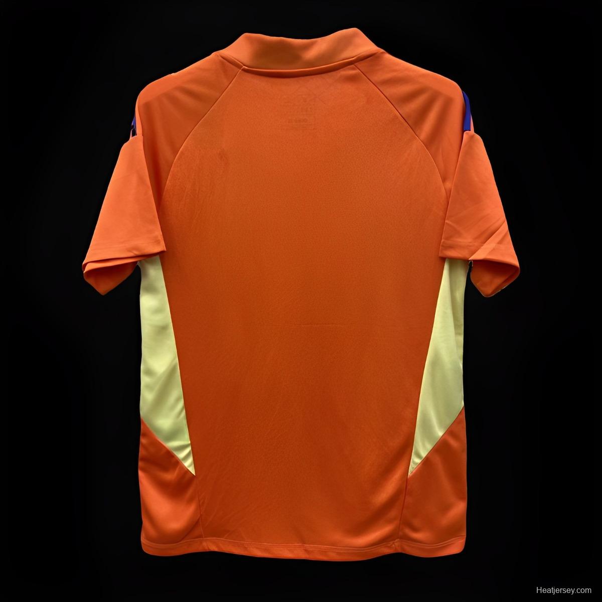 2024 Italy Orange Goalkeeper Jersey