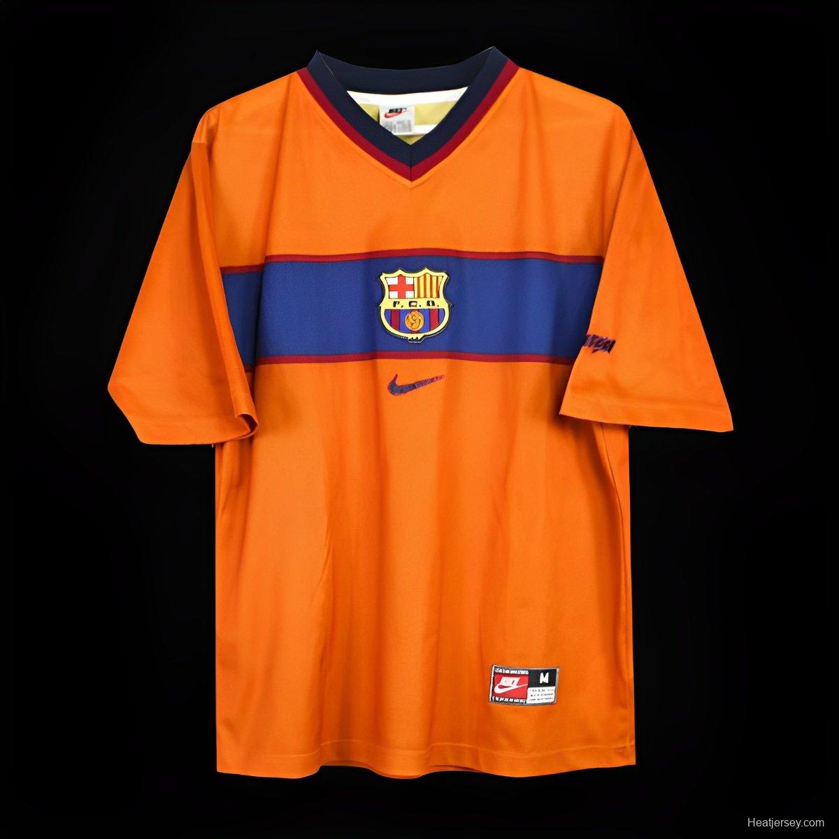 Retro 99/00 Barcelona Third Orange Jersey