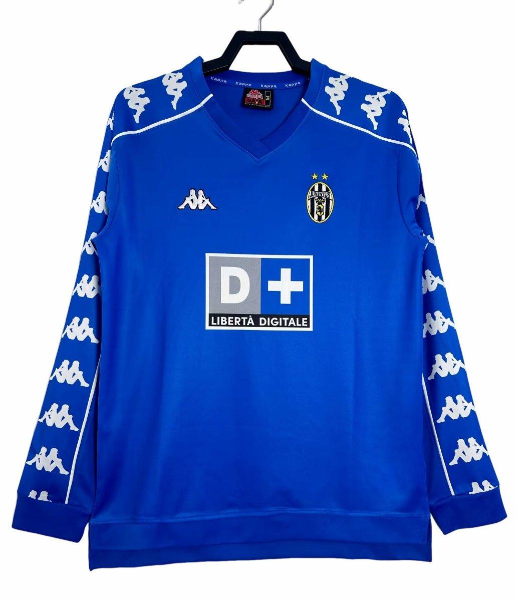 Retro 99/00 Juventus Away Long Sleeve Blue Jersey