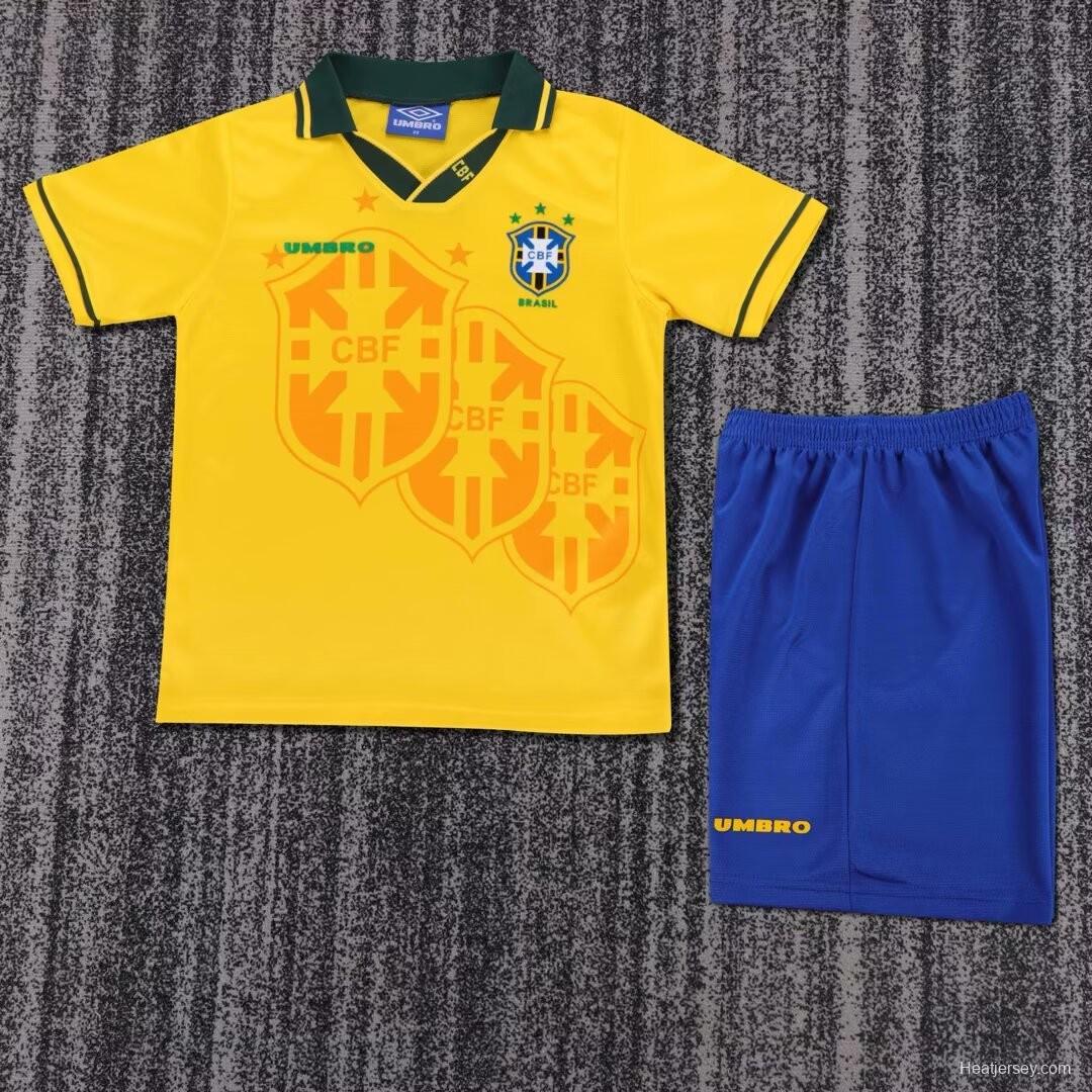 Retro Kids 1994 Brazil Home Jersey