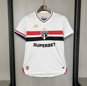 25/26 Women Sao Paulo Home Jersey With Chest Sponsor