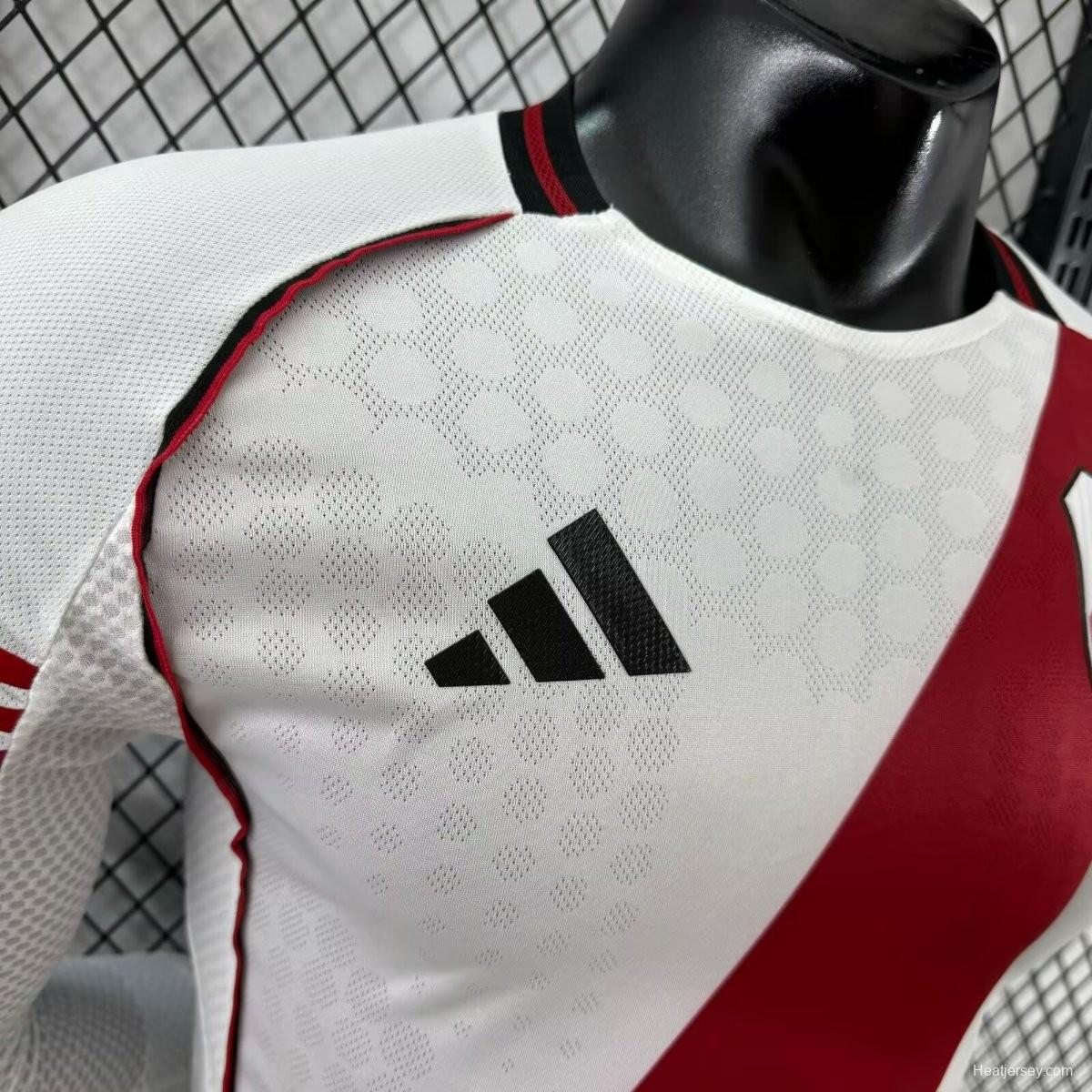 Player Version 25/26 River Plate Home Long Sleeve Jersey